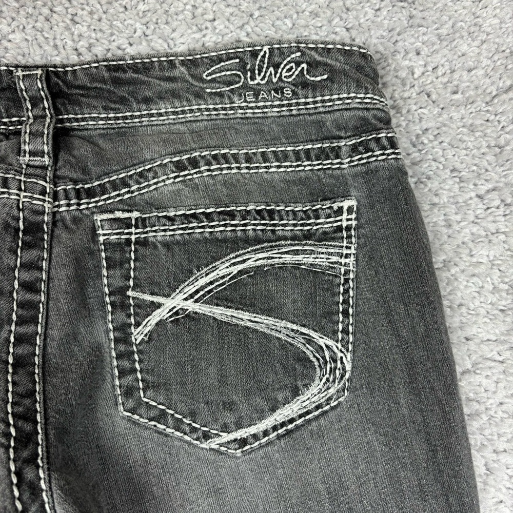 SILVER Jeans Womens 29 Aiko Skinny Big Stitch Casual Low Rise Denim Rodeo Party